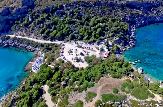 Anthony Quinn Bay Rhodes Greece by drone