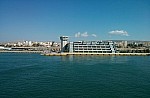 A marina with a capacity of 105 berths for mega yachts