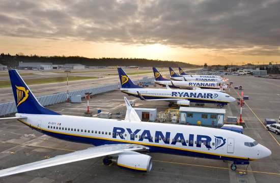 Ryanair: 1,2 εκατ. περισσότεροι επιβάτες τον Αύγουστο
