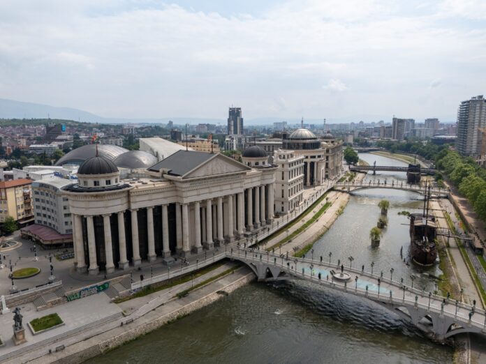 Skopje,,North,Macedonia,-,October,19,,2025:,Skopje,Aerial,View